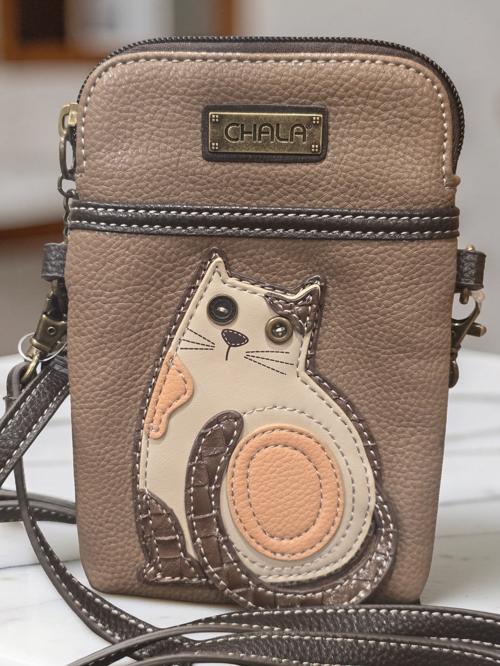 CHALA Calico Cat Cell Phone Crossbody Bag NWT